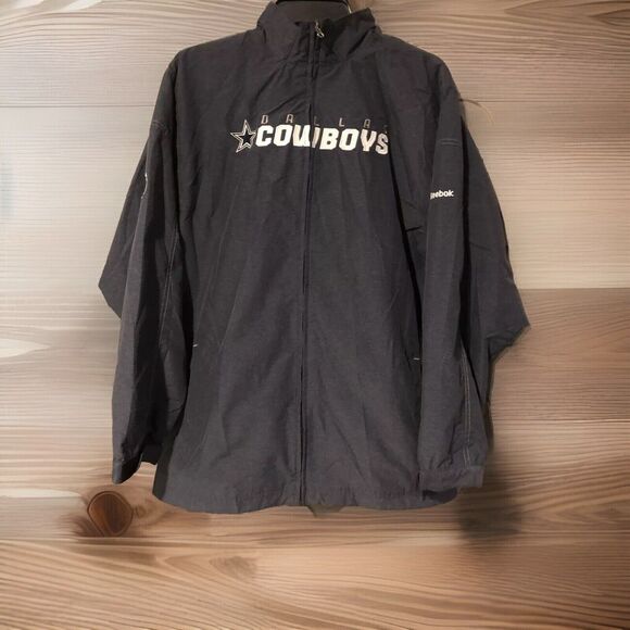 Reebok NFL Dallas Cowboys On Field Windbreaker XL Jacket Men's Full-Zip Hood - Picture 1 of 9